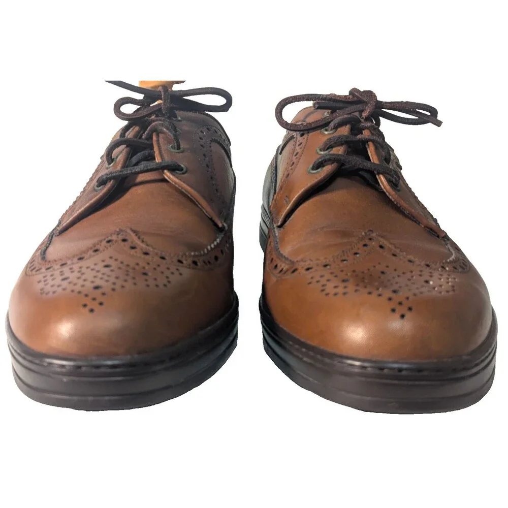 VTG Florsheim Comfortech Men's Wing Tip Shoes 12D Brown